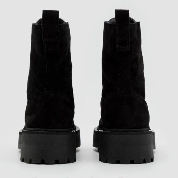 NWOB Who What Wear Jaclyn Suede Platform Lug Combat Boots - Picture 6 of 7